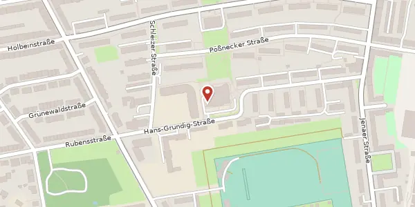 Karte der Umgebung von Hans-Grundig-Straße 32, 99099 Erfurt