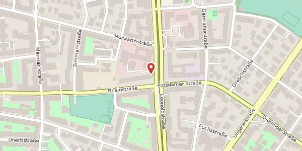 Karte der Umgebung von Leopoldstr. 115, 80804 München