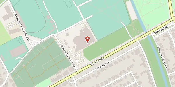 Karte der Umgebung von Jürgen-Graef-Allee 2, 59065 Hamm
