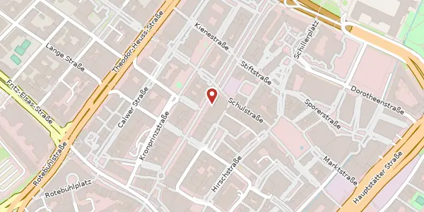 Karte der Umgebung von Königstraße 27, 70173 Stuttgart
