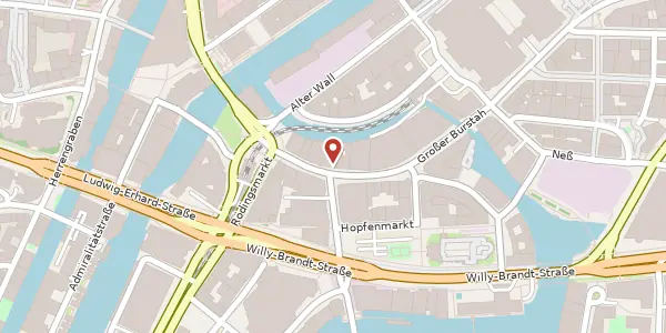 Karte der Umgebung von Großer Burstah 42, 20457 Hamburg