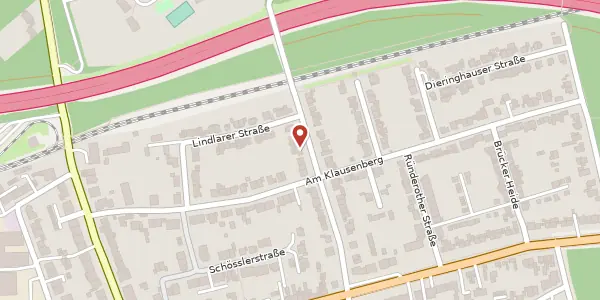 Karte der Umgebung von Overather Str. 23, 51109 Köln