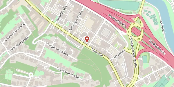 Karte der Umgebung von Talstraße 33, 66119 Saarbrücken