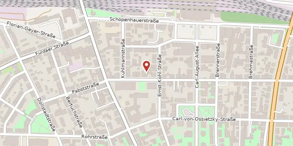 Karte der Umgebung von Meyerstraße 64, 99423 Weimar