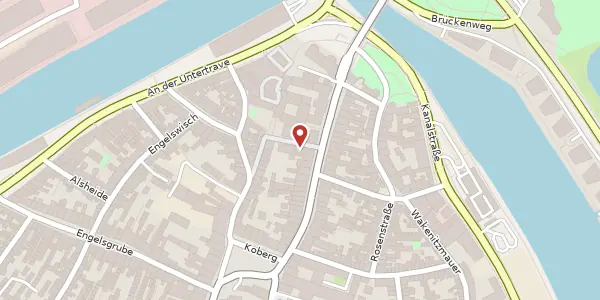 Karte der Umgebung von Hinter der Burg 1a, 23552 Lübeck
