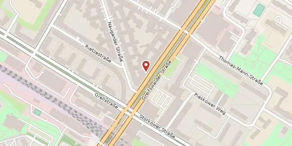 Karte der Umgebung von Greifswalder Straße 164, 10409 Berlin