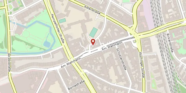 Karte der Umgebung von Am Wehrhahn 70, 40211 Düsseldorf