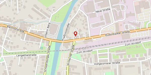 Karte der Umgebung von Bahnhofstraße 29, 07422 Bad Blankenburg