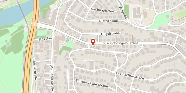 Karte der Umgebung von Friedrich-Engels-Straße 16, 07749 Jena