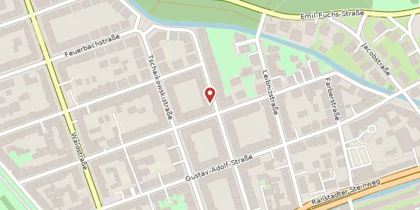 Karte der Umgebung von Funkenburgstraße 17, 04105 Leipzig