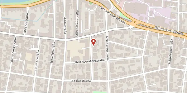 Karte der Umgebung von Landsknechtstraße 5, 79102 Freiburg im Breisgau