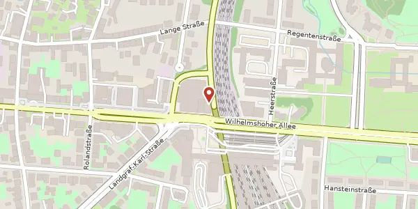 Karte der Umgebung von Wilhelmshöher Allee 258, 34131 Kassel