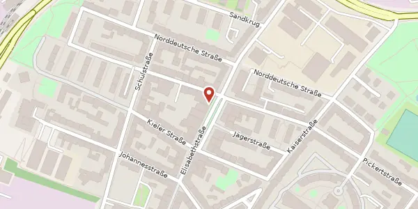 Karte der Umgebung von Elisabethstraße 32-34, 24143 Kiel