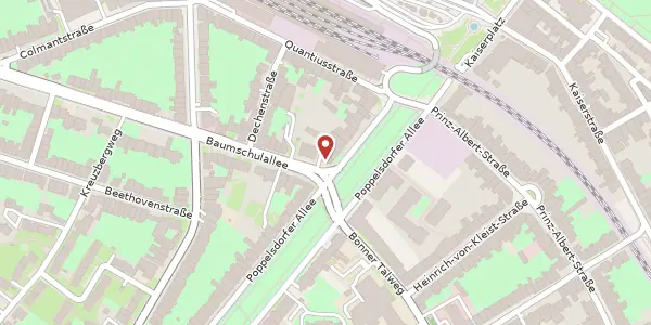 Karte der Umgebung von Baumschulallee 2a, 53115 Bonn