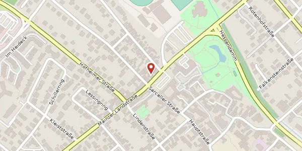 Karte der Umgebung von Mainzer Landstraße 42, 65795 Hattersheim