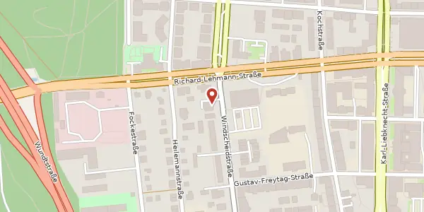 Karte der Umgebung von Windscheidstraße 2, 04277 Leipzig