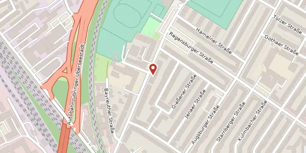 Karte der Umgebung von Nürnberger Straße 37, 28215 Bremen