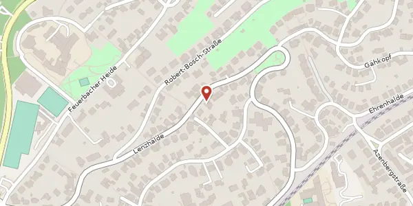 Karte der Umgebung von Lenzhalde 53, 70192 Stuttgart