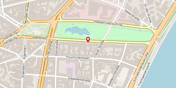 Karte der Umgebung von Theodor-Heuss-Ring 28, 50668 Köln