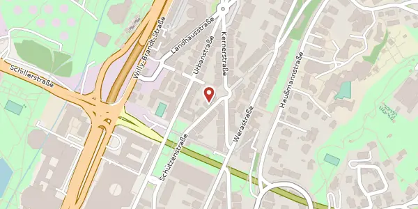 Karte der Umgebung von Schützenstraße 13, 70182 Stuttgart