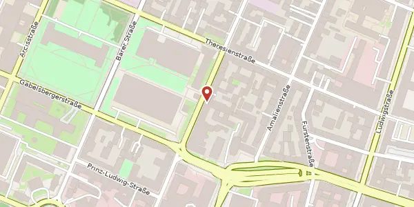 Karte der Umgebung von Türkenstr. 22 - 24, 80333 München