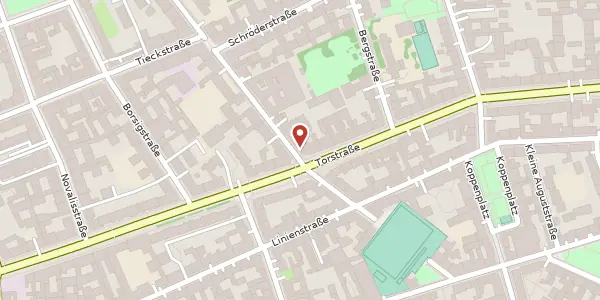 Karte der Umgebung von Gartenstraße 1, 10115 Berlin