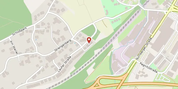 Karte der Umgebung von Laufer Str. 92, 90607 Rückersdorf