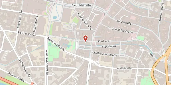 Karte der Umgebung von Humboldtstraße 2, 79098 Freiburg im Breisgau