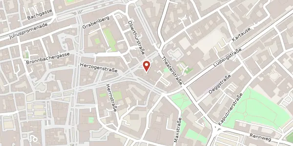 Karte der Umgebung von Eichhornstraße 20, 97070 Würzburg