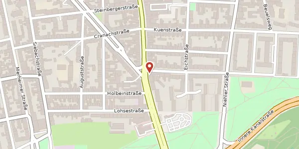Karte der Umgebung von Neusser Str. 182, 50733 Köln