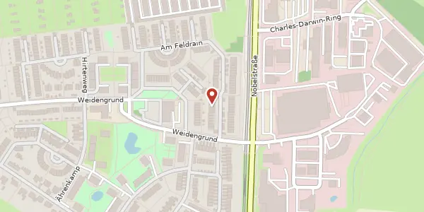 Karte der Umgebung von Am Feldrain 115, 18059 Rostock