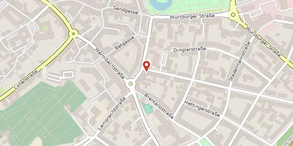 Karte der Umgebung von Cornelienstr. 2, 63739 Aschaffenburg