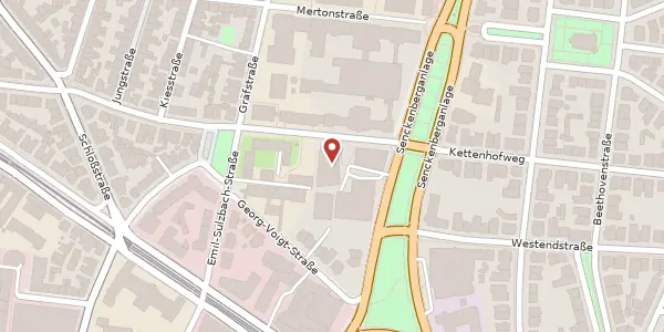 Karte der Umgebung von Senckenberganlage 19, 60325 Frankfurt am Main