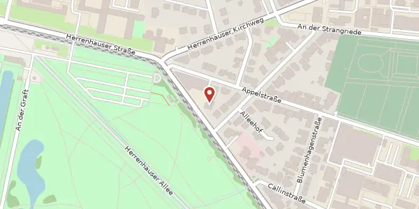 Karte der Umgebung von Nienburger Straße 16, 30167 Hannover