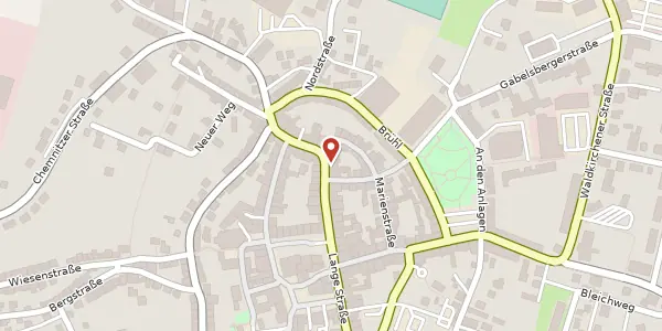 Karte der Umgebung von Lange Straße 34, 09405 Zschopau
