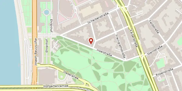 Karte der Umgebung von Inselstr. 23, 40479 Düsseldorf