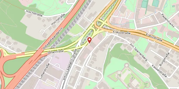 Karte der Umgebung von Adenauerplatz 7, 33602 Bielefeld