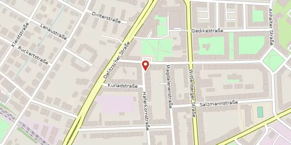 Karte der Umgebung von Haferkornstraße 46, 04129 Leipzig