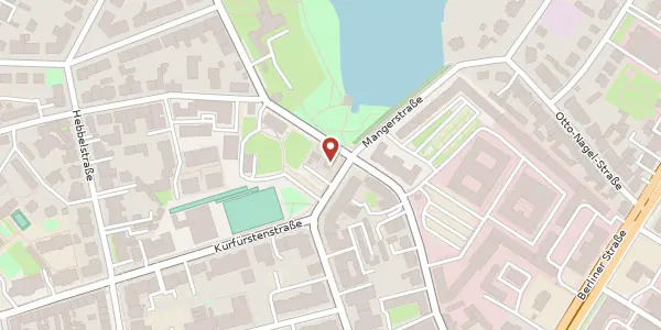 Karte der Umgebung von Kurfürstenstraße 36, 14467 Potsdam