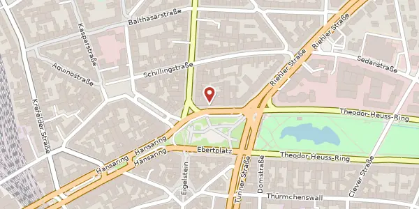 Karte der Umgebung von Ebertplatz 13, 50668 Köln