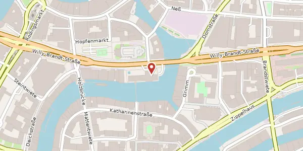 Karte der Umgebung von Willy-Brandt-Straße 59, 20457 Hamburg