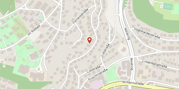 Karte der Umgebung von Haußerstraße 51, 72076 Tübingen