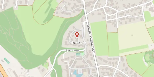 Karte der Umgebung von Baind 25, 88400 Biberach
