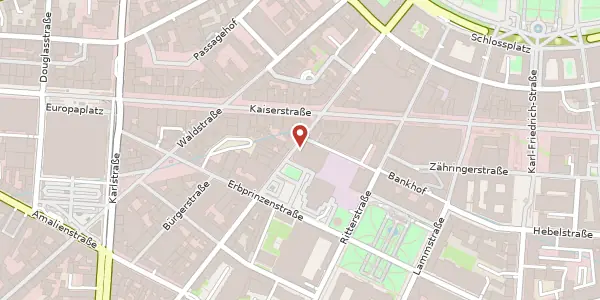 Karte der Umgebung von Herrenstraße 23, 76133 Karlsruhe