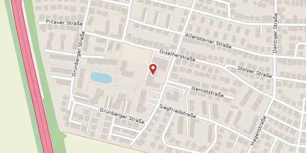 Karte der Umgebung von Gleiwitzerstraße 40 b, 69502 Hemsbach