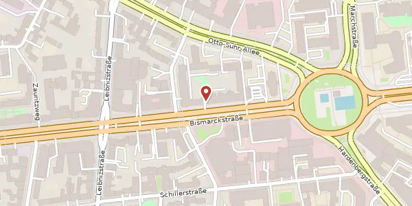 Karte der Umgebung von Bismarckstraße 7, 10625 Berlin