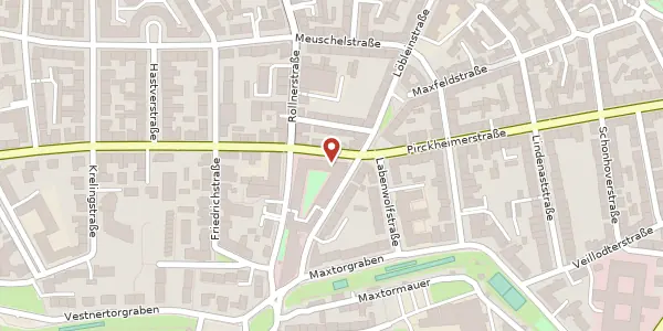 Karte der Umgebung von Pirckheimerstr. 68, 90408 Nürnberg