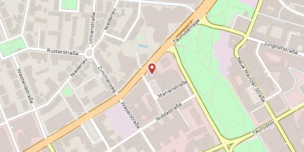 Karte der Umgebung von Mainzer Landstr. 1, 60325 Frankfurt