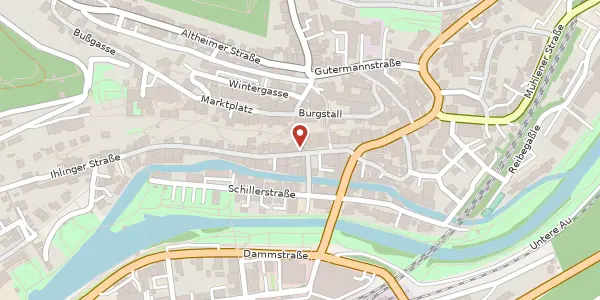 Karte der Umgebung von Neckarstraße 40, 72160 Horb A. N.