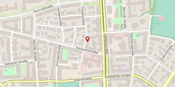 Karte der Umgebung von Tristanstr. 2, 80804 München